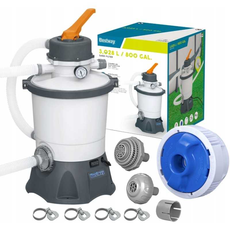 Bestway 58515 3028 lh baseino smėlio siurblio chemconnect dozatorius