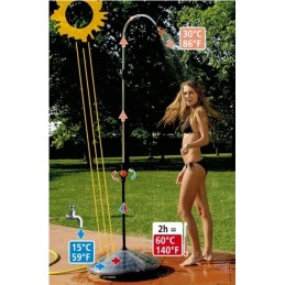 Sodo dušas, saulės dušas su šildytuvu