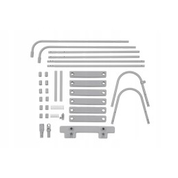 Virš žemės stovimos baseino kopėčios, plieninės, neslystančios, spartietiškos, 3 laipteliai, 107 cm