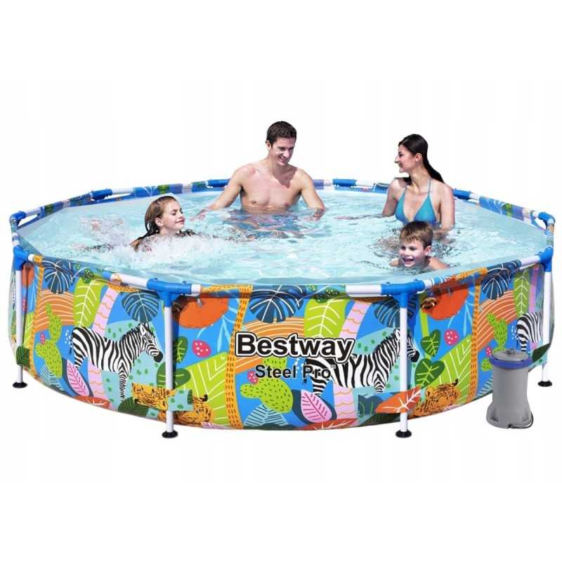 4 viename sodo baseino rėmo rinkinys 274x66 bestway