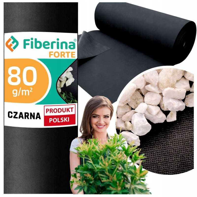 🌟_xDF1F_ stora agrotekstilė juoda fiberina forte premium 1,1x50m 80g Lenkija