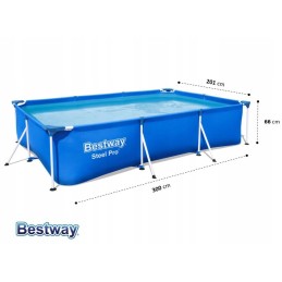 Bestway ristkülikukujuline raamiga bassein 300 x 201 cm