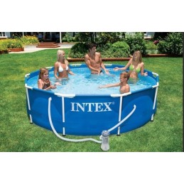 Intex 28202gn karkasinis baseinas su siurbliu 12v 305x76