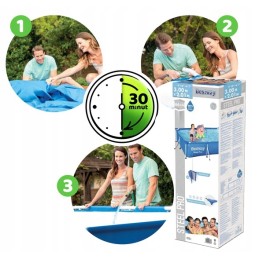 Rectangular frame garden pool for children Bestway large 300x201 cm