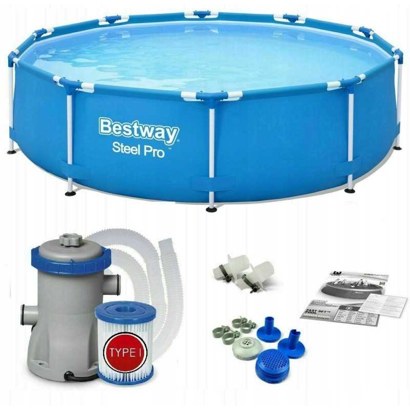 Rėmas sodo baseinas su pompa 305 x 76 cm bestway 56679