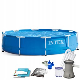 3in1 rėmo baseinas su 12v siurbliu 305x76 intex 28202