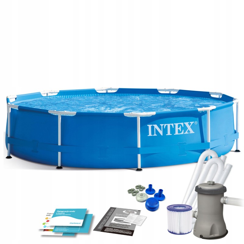 3in1 rėmo baseinas su 12v siurbliu 305x76 intex 28202
