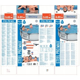 Sodo rėmo baseinas 305x76cm bestway siurblys