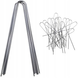 Metaliniai smeigtukai įvairių tipų agrotekstilei, agrotekstilei ir geotekstilei tvirtinti prie žemės, taip pat smeigtukai kurmių