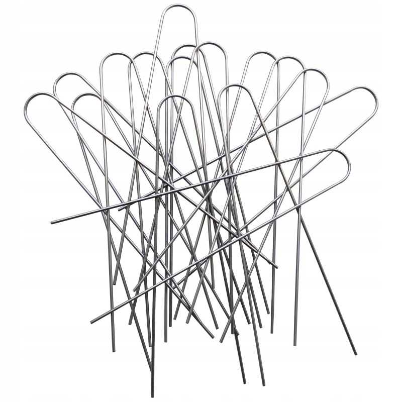 Metaliniai smeigtukai įvairių tipų agrotekstilei, agrotekstilei ir geotekstilei tvirtinti prie žemės, taip pat smeigtukai kurmių