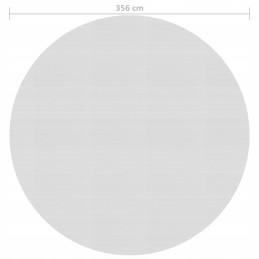 Plaukiojanti saulės folija iš PE, 356 cm, pilka