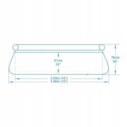 Išplečiamasis sodo baseinas 366 x 76 cm 9in1 bestway 5