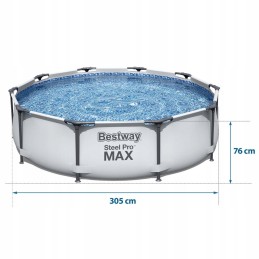 Plieninis sodo baseinas 305 x 76 cm rinkinys 4in1 bestway 56406