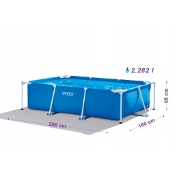 Plieninis sodo baseinas 260x160x65 cm 28271 intex