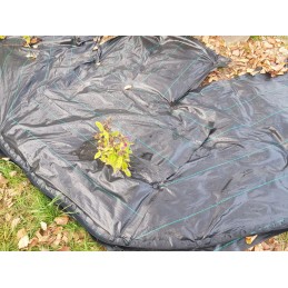 Agrotekstilė nuo piktžolių agrotekstilės pluošto neaustinis juodas kilimėlis premium 90g 1,1x50m UV 3% tvirti inkarai