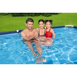 Plieninis profesionalus rėmo baseinas 300x201x66 stačiakampis