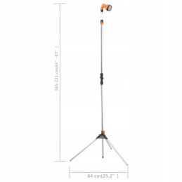 Sodo dušas ant 221 cm aliuminio stovo