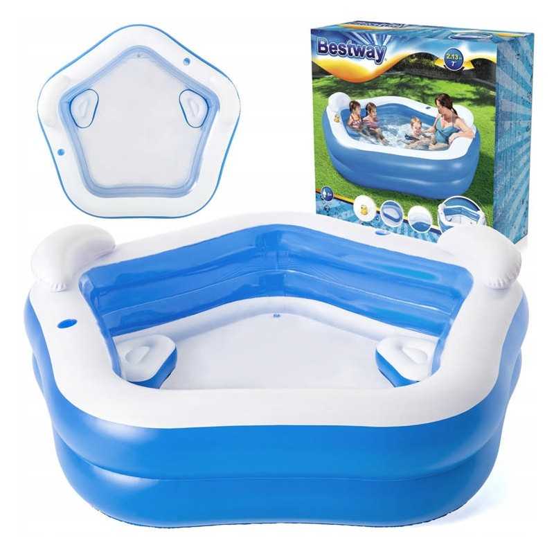 Bestway pripučiamas baseinas 213 x 206 x 69 cm 54153