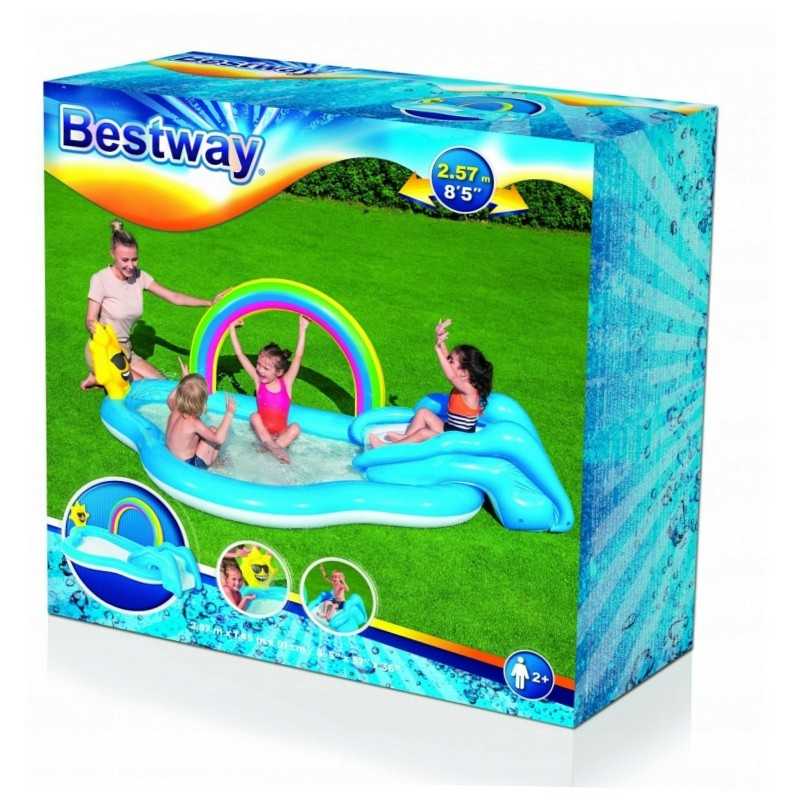 Pripučiamas baseinas, žaidimų aikštelė su bestway čiuožykla