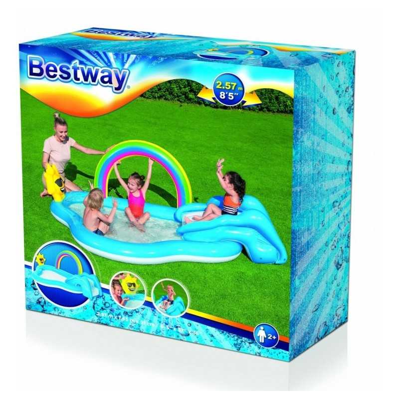 Pripučiamas baseinas, žaidimų aikštelė su bestway čiuožykla