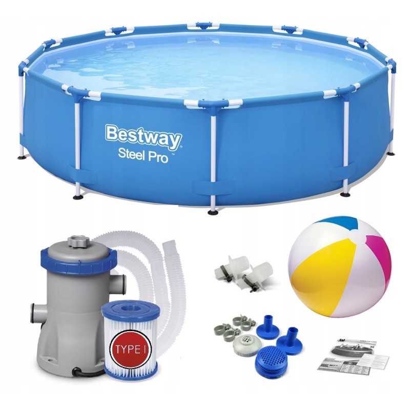 Rėmas sodo baseinas 305x76 bestway 9in1 56679