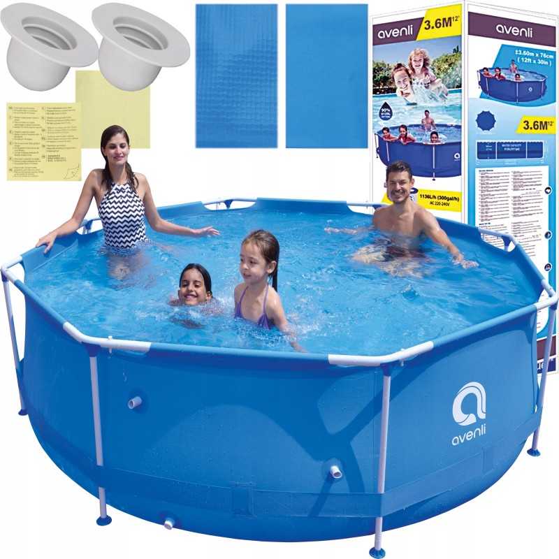 Sodo plėtimosi karkasinis baseinas 366x76cm 10in1