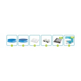 Išsiplečiantis sodo baseinas 396 x 84 cm intex 2in1