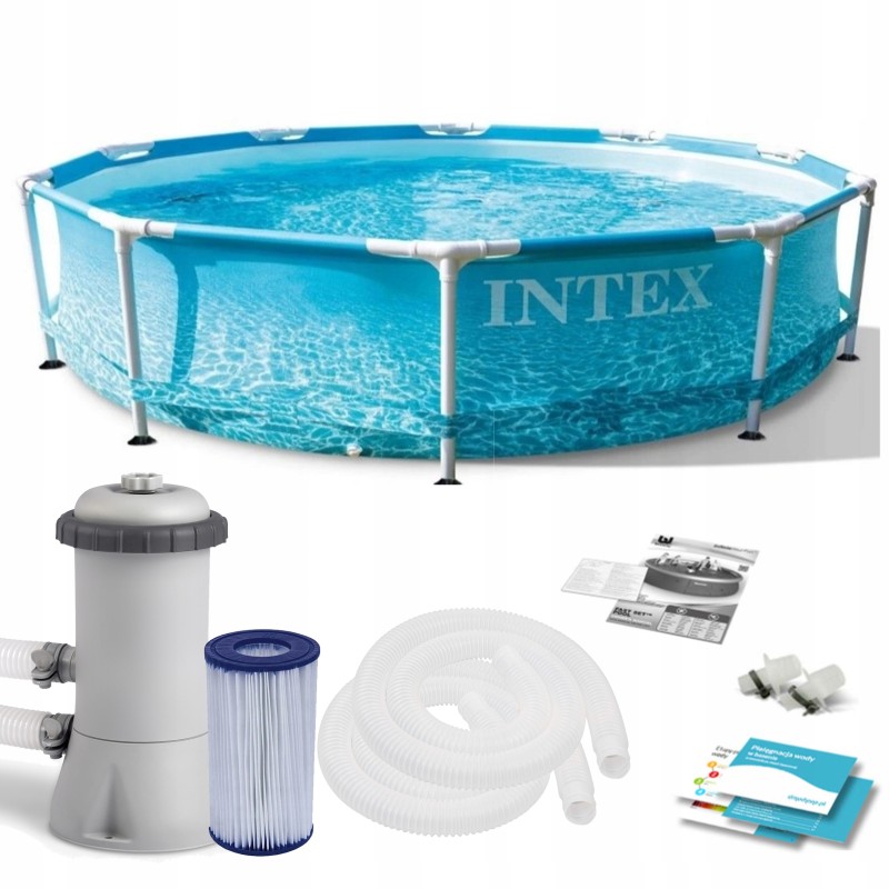 Ocean frame pool with pump 305x76 cm garden