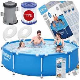 Sodo karkasinis baseinas visai šeimai su pompa 305x76cm bestway 56679