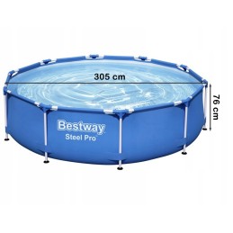 Sodo karkasinis baseinas visai šeimai su pompa 305x76cm bestway 56679