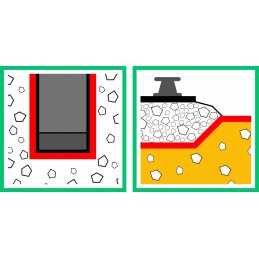 Kokybiška juoda pes150n geotekstilė, matmenys 0,5 m x 5 m