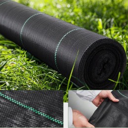 Nuo piktžolių agrotekstilė agrotekstilė 90g juoda 0,8x50m UV 3% kaiščiai