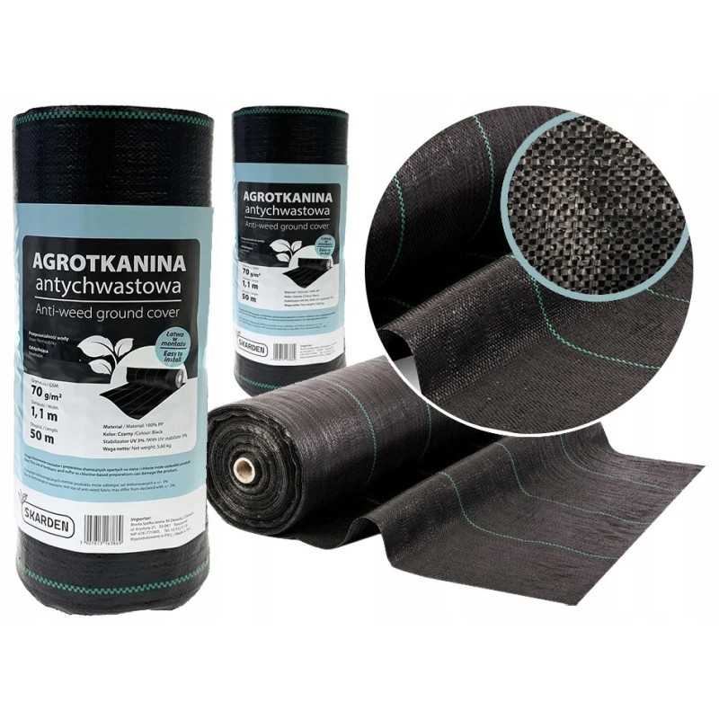 Skarden agrotekstilė 1,1x100m juoda 70g/m2