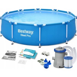 Bestway 56681 baseino 366x76cm chloro filtro siurblys