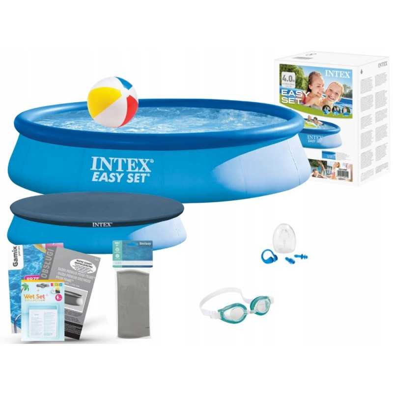 Išplečiamasis sodo baseinas 396x84 intex 28143 rinkinys 9in1 modelis 2024