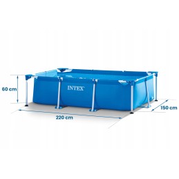 Plieninis sodo baseinas 220x150cm intex 28270