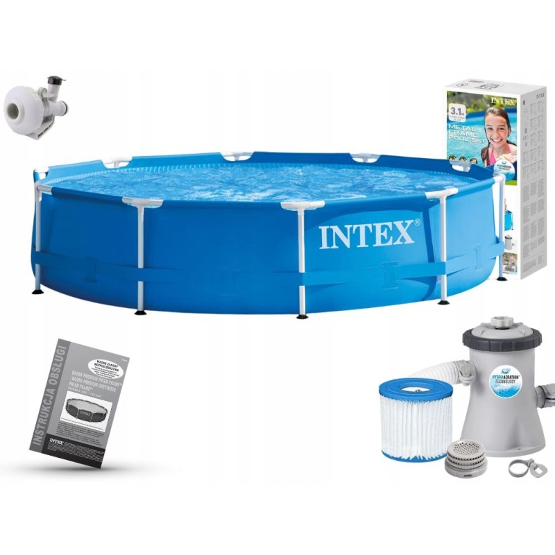 Garden pool 305x76 frame with pump intex 28202 model 2024