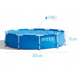 Dārza baseins 305x76, rāmis, ar intex 28202 sūkni, modelis 2024