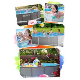 Plieninis sodo baseinas 366x76cm intex 26710 modelis 2024