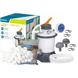 Bestway 58515 smėlio siurblys 3028 lh filtro kamuoliukai 2 porcijos