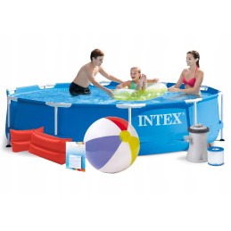 Intex 28202 9in1 karkasa baseins 305x76cm sūknis