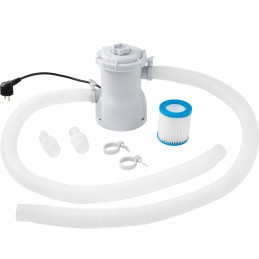 Plieninis sodo baseinas su pompa, 305 x 76 cm