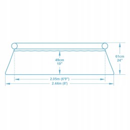 Išplečiamasis sodo baseinas 9in1 bestway 244x61 cm sodo rėmo baseinas