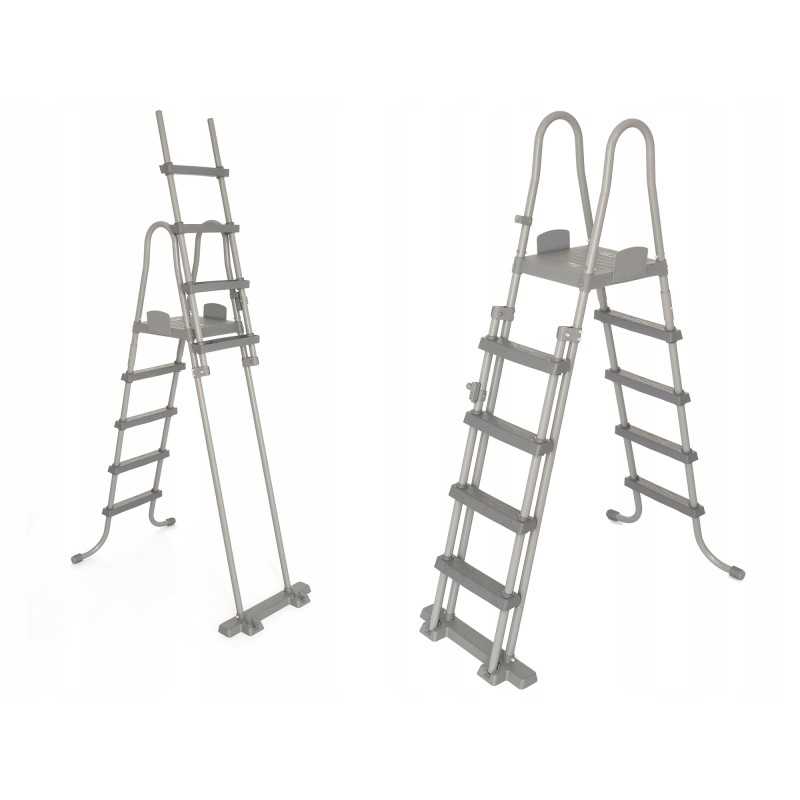 Dvipusės saugos kopėčios baseinams, 132 cm