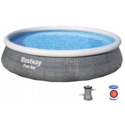 Apvalus išsiplėtimo baseinas 396 x 396 cm bestway 57376