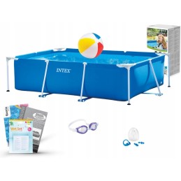 Intex plieno karkaso sodo baseinas 220x150x60 28270