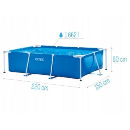 Intex plieno karkaso sodo baseinas 220x150x60 28270