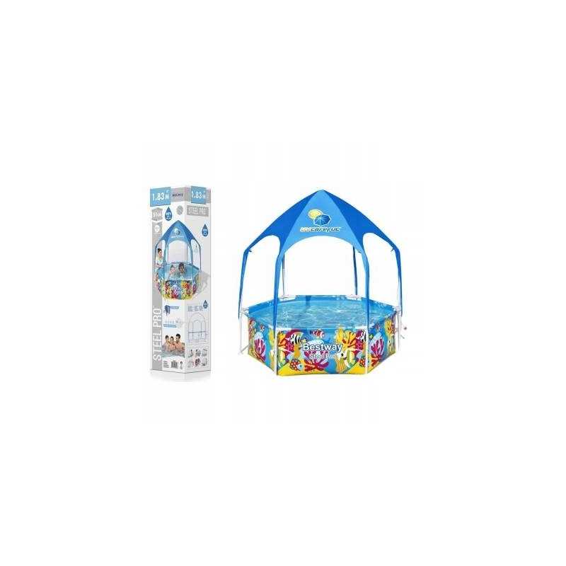 Išsiplėtimo baseinas 183x51 su stogu b5618t 09568