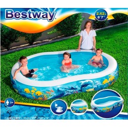 Bestway 262cm didelis pripučiamas žuvų baseinas 54118