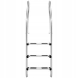 Plieninės baseino kopėčios su 3 laipteliais